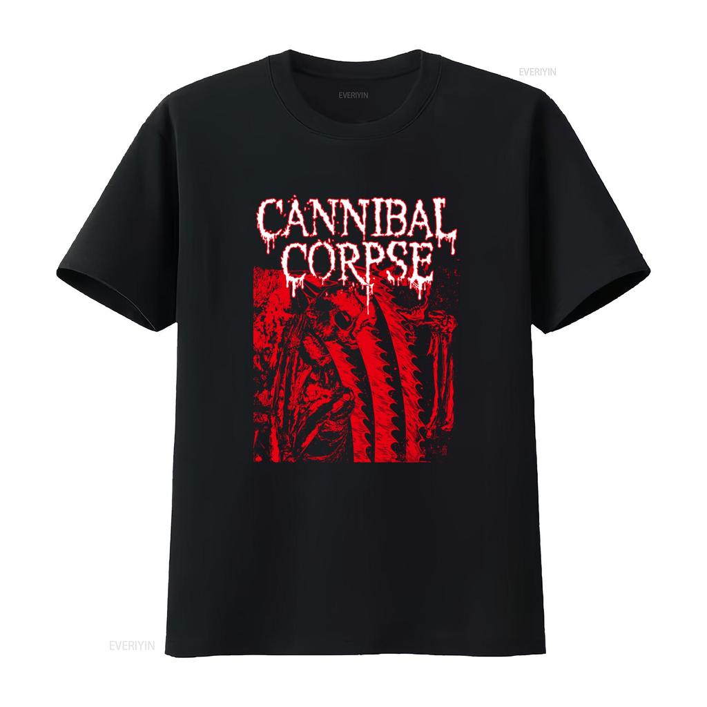Camiseta Cannibal Corpse 2023 Diseño Gira UE UK Banda de Heavy Metal Merch vintage Lavada Transpirable moda Versátil Suave hombre