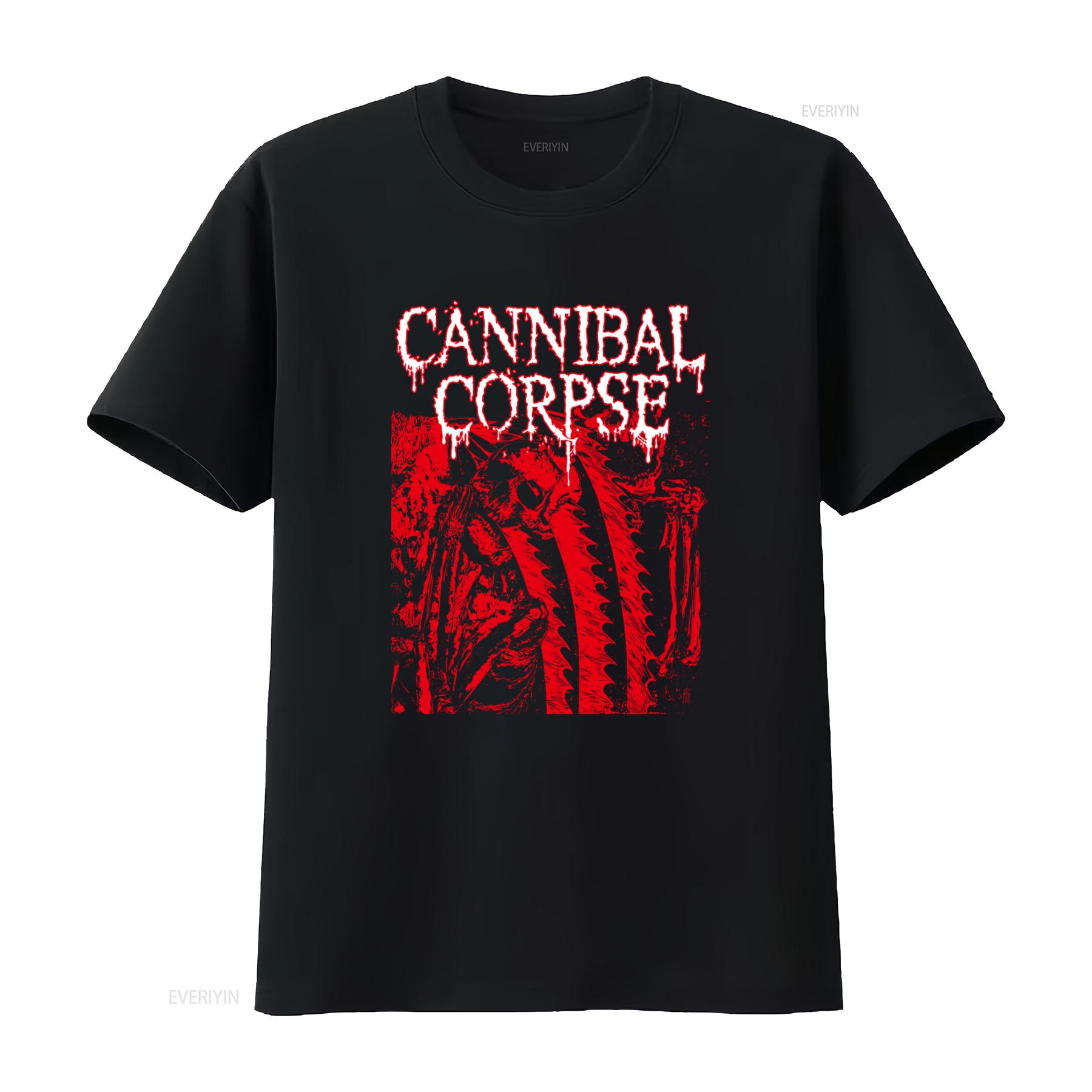 

Cannibal Corpse T shirt 2023 EU UK Tour Design Heavy Metal Band Merch vintage Washed Breathable fashion Versatile Soft homme 4XL