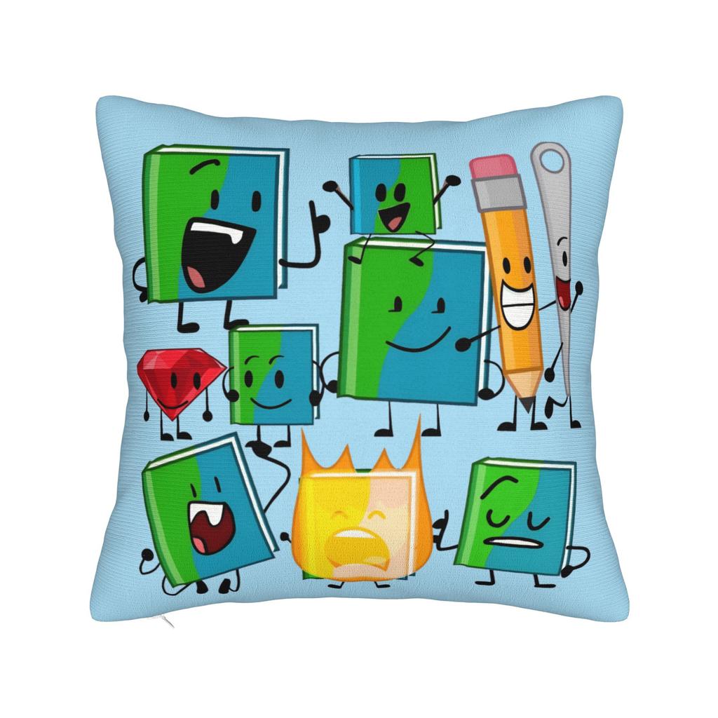 BFDI Cartoon Pillow Cover  Kawaii Pillow Case For Sofa Home Decoration Soft Pillowcases Gift