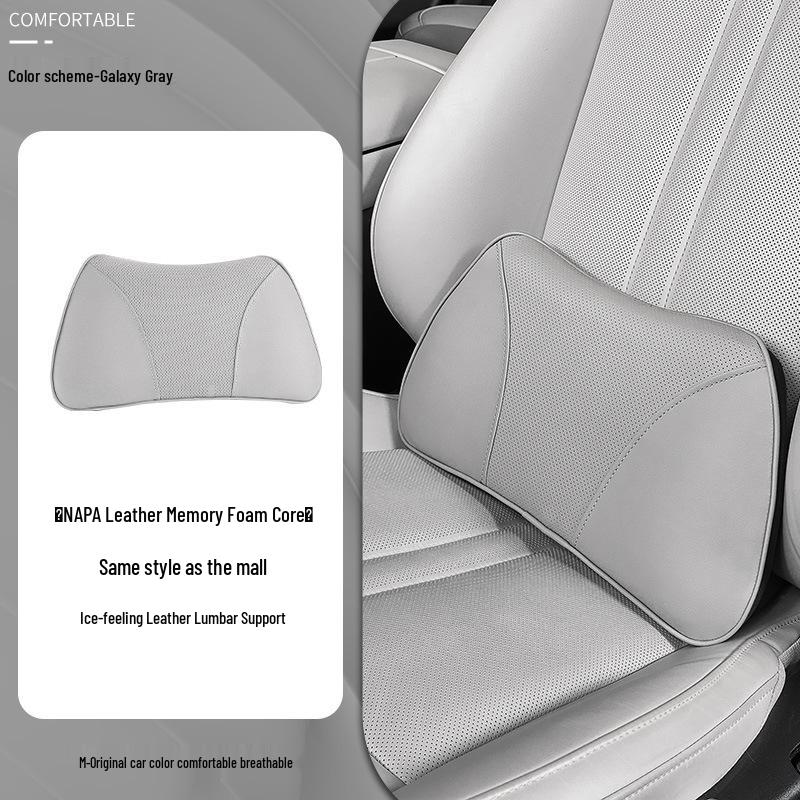 Xiaomi SU7/Ultra/YU7 Magnetic Headrest Neck & Lumbar Support Leather Cushion