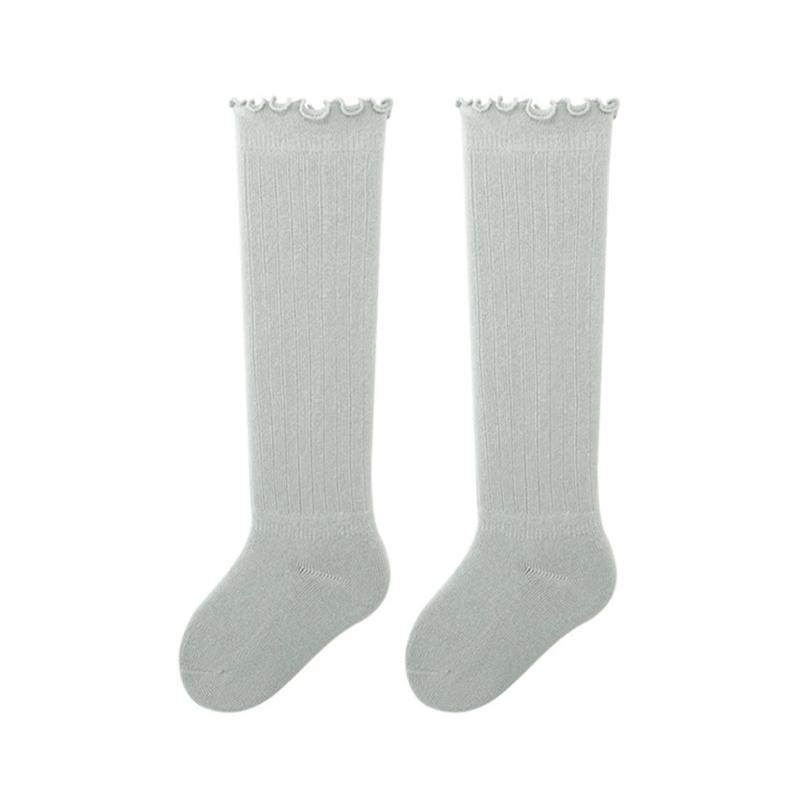 

Warm and Comfortable Baby Socks for Four Season Boys and Girls Long Stockings Solid Color for Infants Aged 0 to 3 Years XS сірий колір/синій