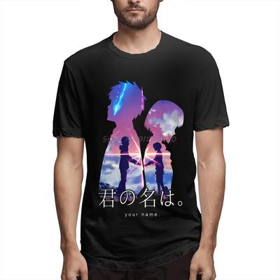 Ιαπωνικό Anime Αγάπης Your Name T-Shirt Oversized Βαμβακερό Κοντομάνικο Custom T-shirt Ανδρικό Βαμβακερά Μπλουζάκια Streetwear Harajuku