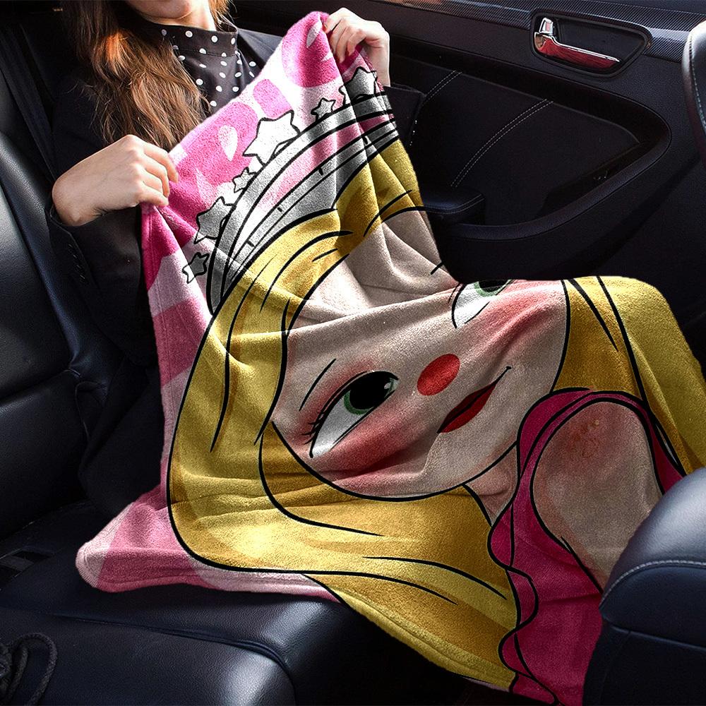 1pc Princess Crown Flannel Blanket Soft Warm Throw for Home, Office, Travel, All Season Cozy Bedding Gift, Office