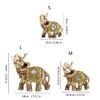 Thai Ceremonial Elephant Statue Figurine Bring Good Luck Wealth Feng Shui Resin Sculpture Home Office Desk Decoration
