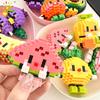 Mini Cute Delicious Fruit Micro Building Blocks 3D Diamond Model Food Bricks DIY City Construction Toys for Children