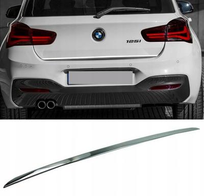 BMW 1 Series 2016- Chrome Trunk Trim - Tailgate Accent - Premium Car Rear Detail - Shine Enhancer Trunk