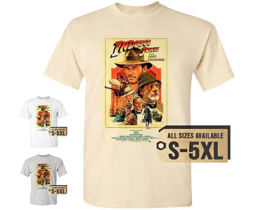Indiana Jones and the Last Crusade V1 Movie T SHIRT White Natural Shirt S - 5XL 2XL