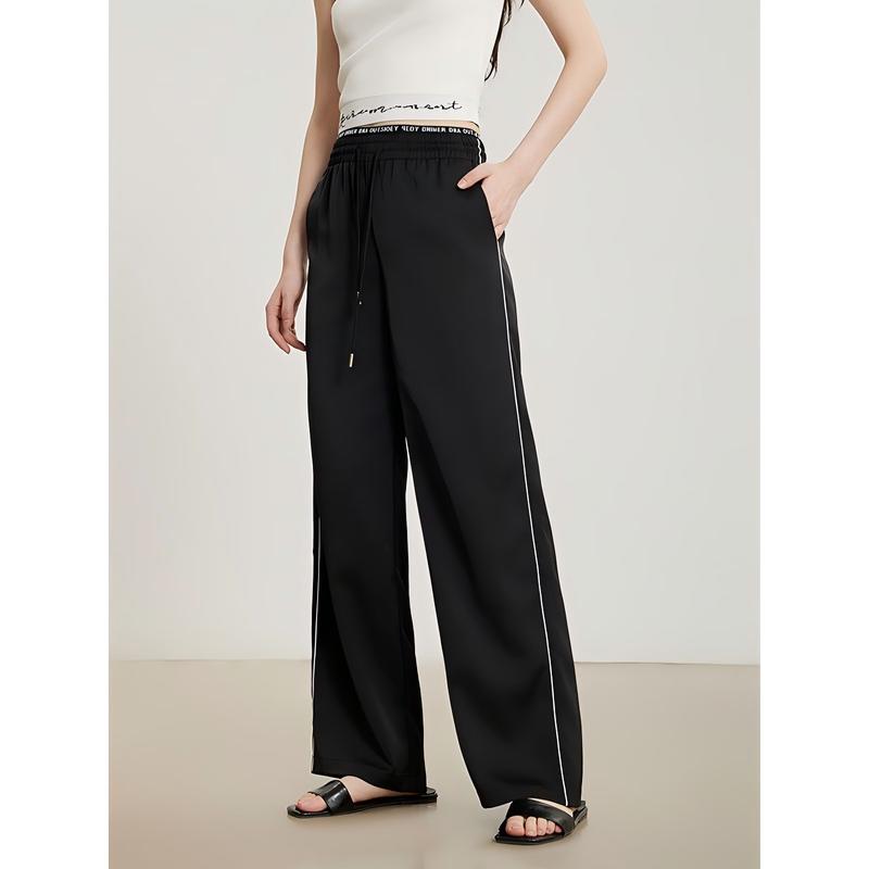 Gejin Women s Casual Straight Wide-Leg Pants XL