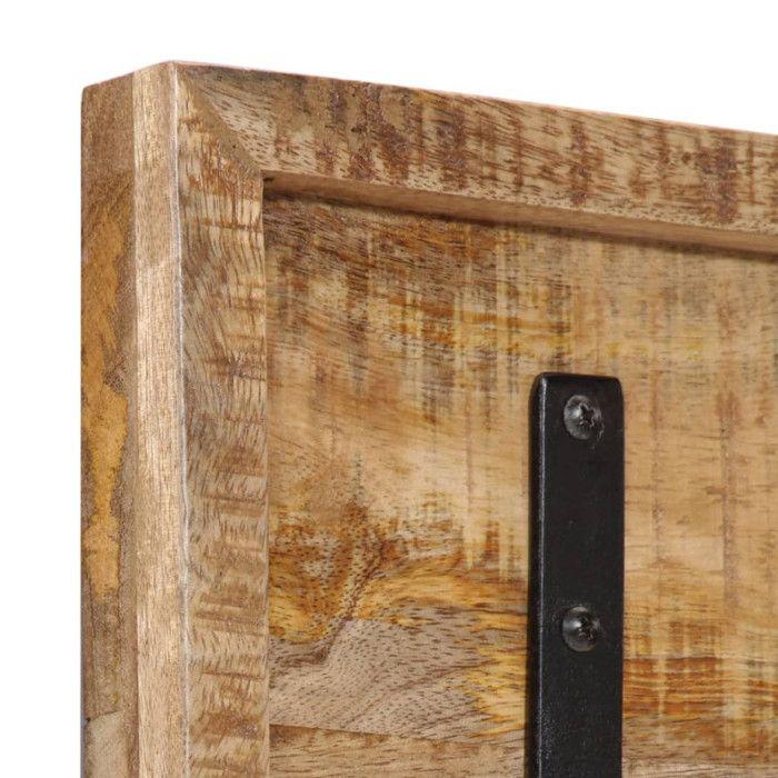 Porte-manteau mural - VIDAXL - Bois de manguier massif - 5 crochets - Style contemporain - Rangement intérieur