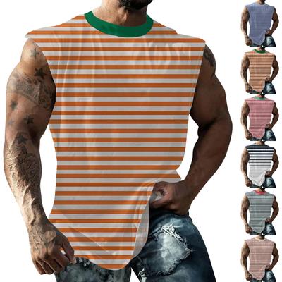 Mens Summer Surf Beach Tank Top  Casual Breathable Sleeveless Top Loose Print Tank Top