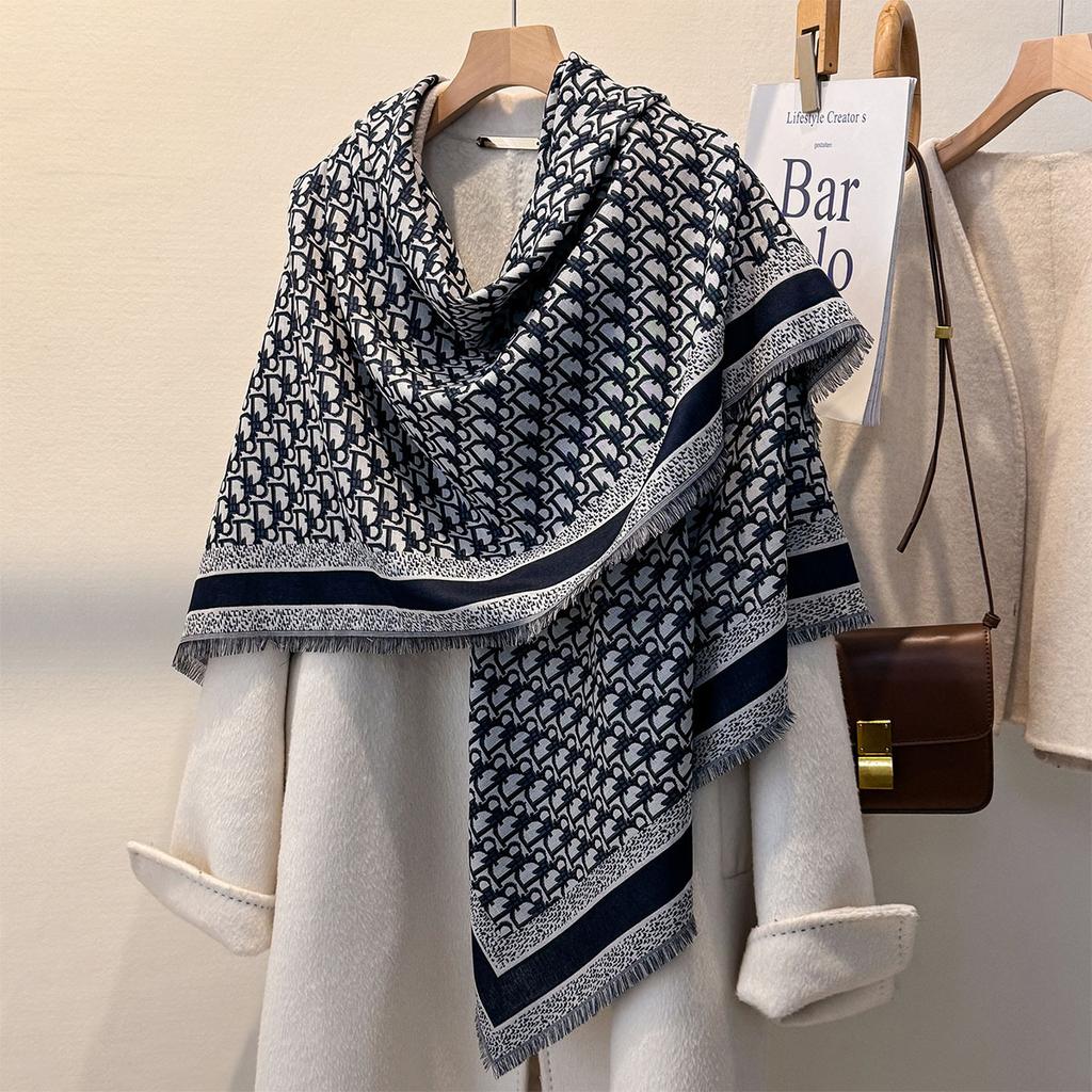 Autumn Winter Warm Scarf Thickened Cashmere Shawl Men Women Fashion Designer Wrap Foulard Bufandas Poncho Scarves Luxury Clothes