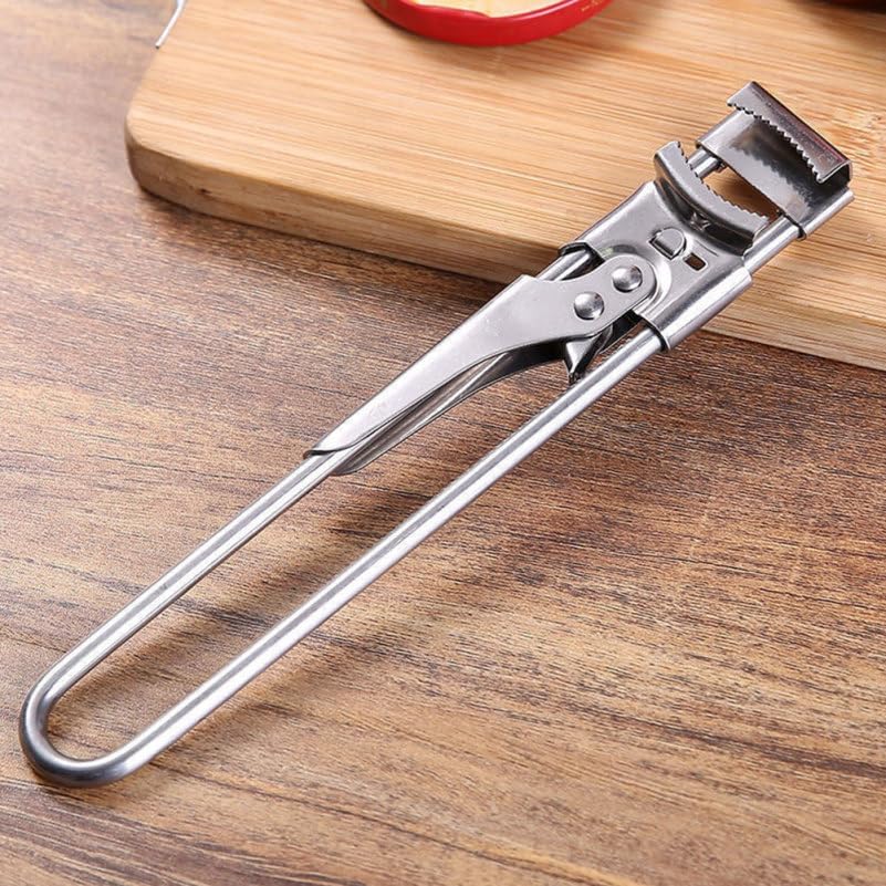 Gatuida Stainless Steel Adjustable Can Opener Multifunctional Bottle Jar Opener Portable Lid for Kitchen Use Easy to Clean for Various Cap