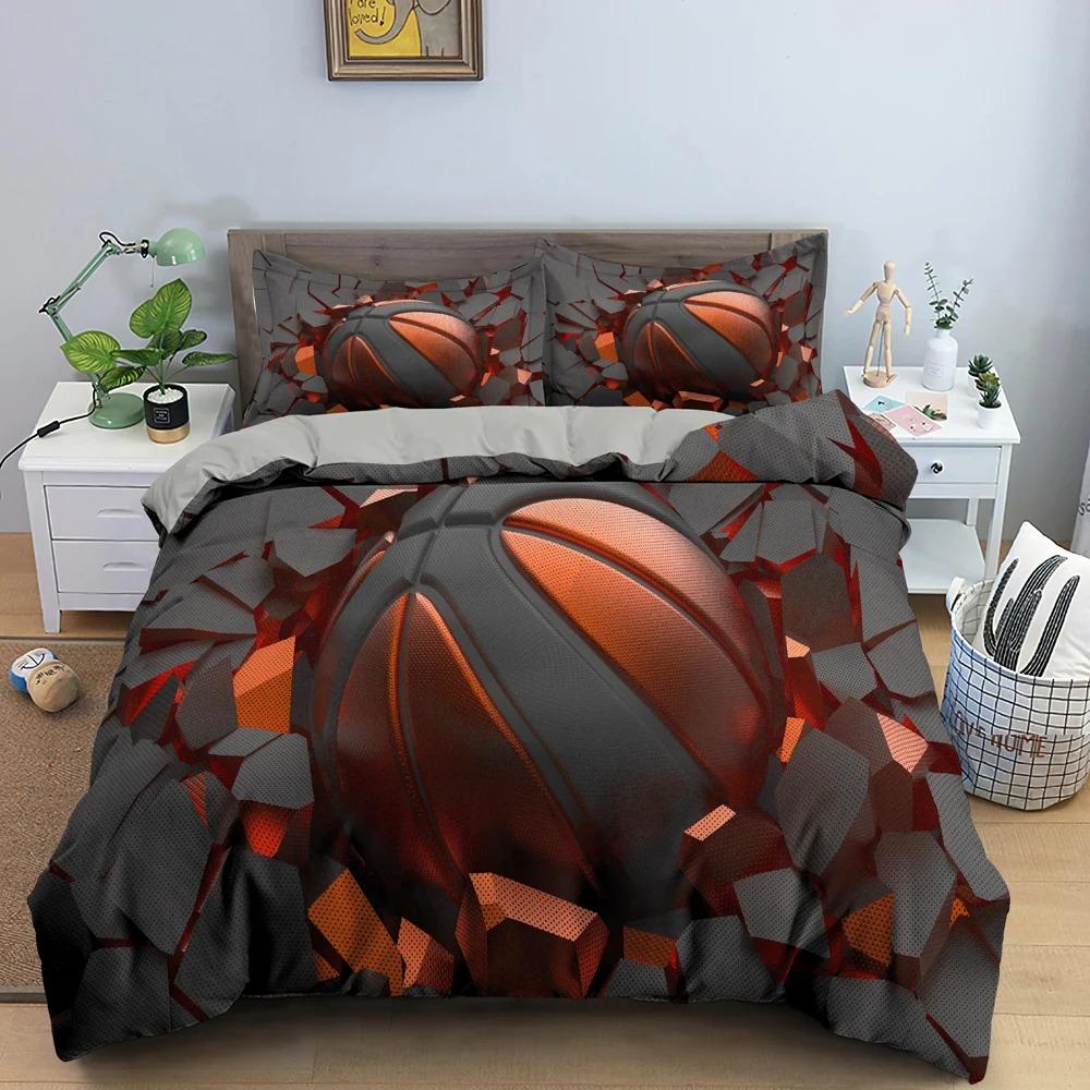 Basketball Bedding Set Boys Girls Twin Queen Size Duvet Cover Pillowcase Bed Kids Adult Fashion Home Textileextile