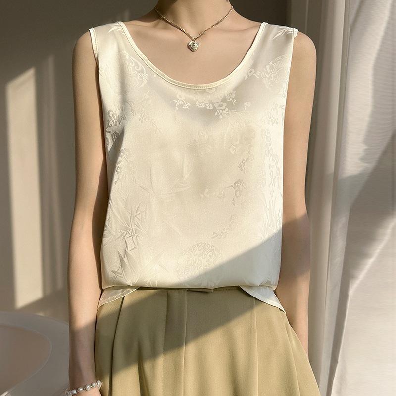 

Женский летний новый свободный модный универсальный костюм из печатного атласа с круглым вырезом XXXL