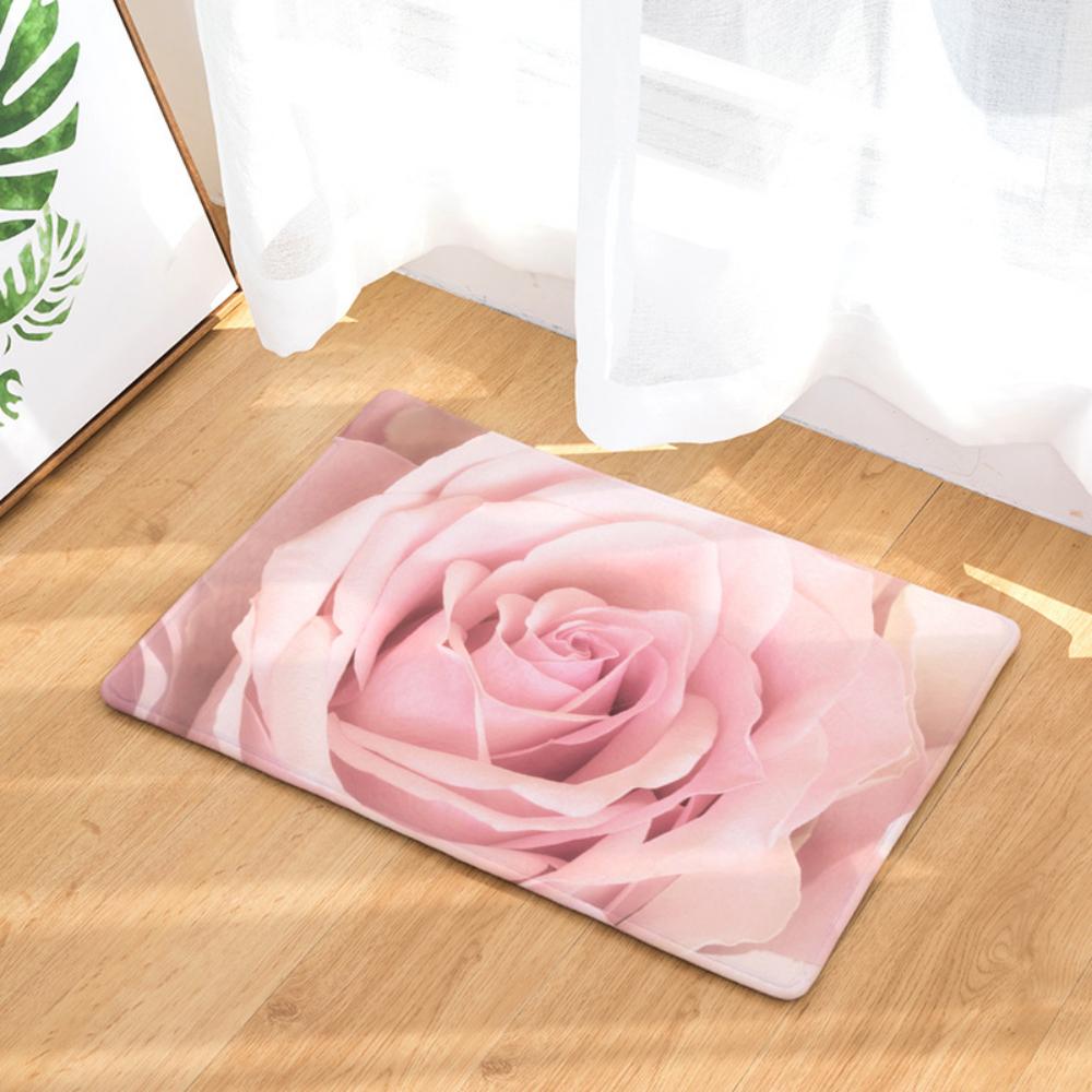Cactus  Rose Print Doormat Washable Rug for Living Room Kitchen Indoor Outdoor Entryway Botanical Home Decor