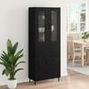 Highboard 2 Pcs Black Oak Effect Particleboard