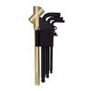 WISE Ball Point Hex Wrench, 9-Piece Set, Semi-Long, with Triple Handles, WLB-2300-BG