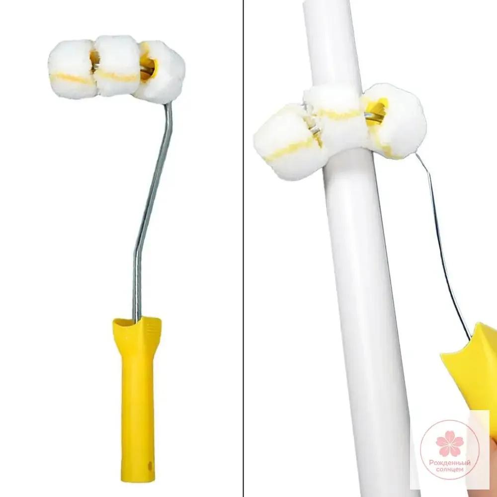 U-Shaped Pipe Cleaning Brush for Curved and Angled, Multipurpose Paint Brush and Roller for Home Maintenance