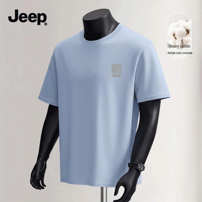 JEEP Men s Premium Heavyweight Cotton Short Sleeve T-Shirt 5XL