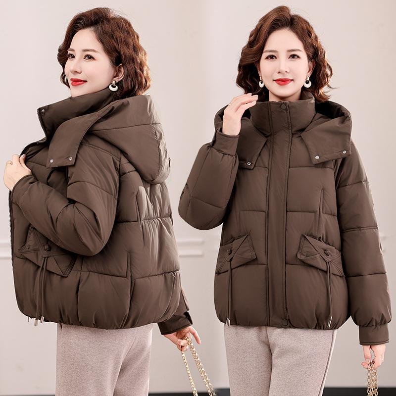 Women's New Fashionable Versatile Hooded Cold Fluffy Warm Loose High-quality Fabrics Casual Sports Cotton Coat Jacket