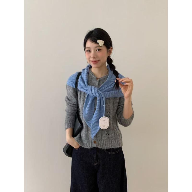 Early Autumn Atmosphere Knitted Large Version Triangle Scarf Dual Purpose Shawl Scarf All in One Versatile Neck Protection Hat for Women