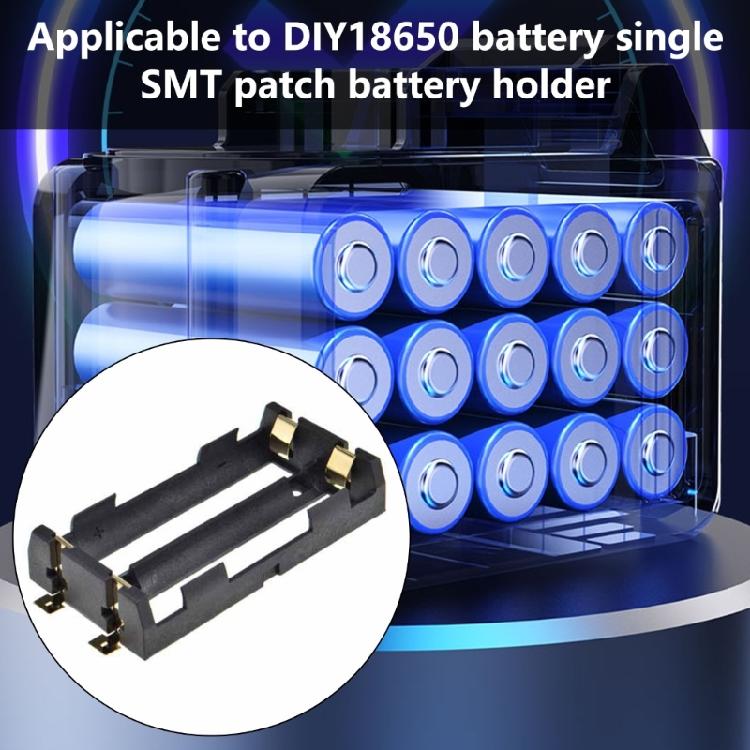2Pcs 18650 Battery Holder Case with Gold Plateds Coppers Terminals for Enhanceds Conductivity and Durability