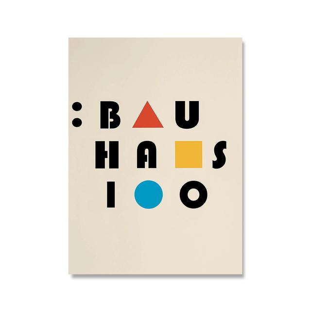 Abstrakte Bauhaus-Kunstdrucke, moderner Minimalismus, Museumsausstellungsplakat auf Leinwand