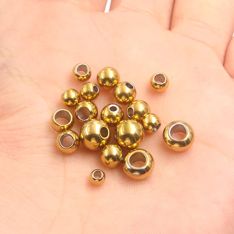 Stainless Steel Round Spacer Beads for DIY Jewelry Making