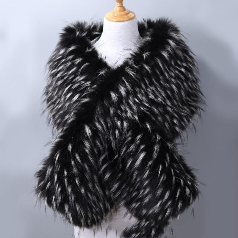 

Женская роскошная шаль из искусственного меха, зимняя свадебная утолщенная мягкая теплая удобная шаль из искусственного меха для свадебной вечеринки M
