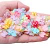 Resin Bow Tie Beads 13mm Flatback Rhinestones Colorful Loose Beads for DIY Hair Rope Scrunchie Jewelry Making 10g