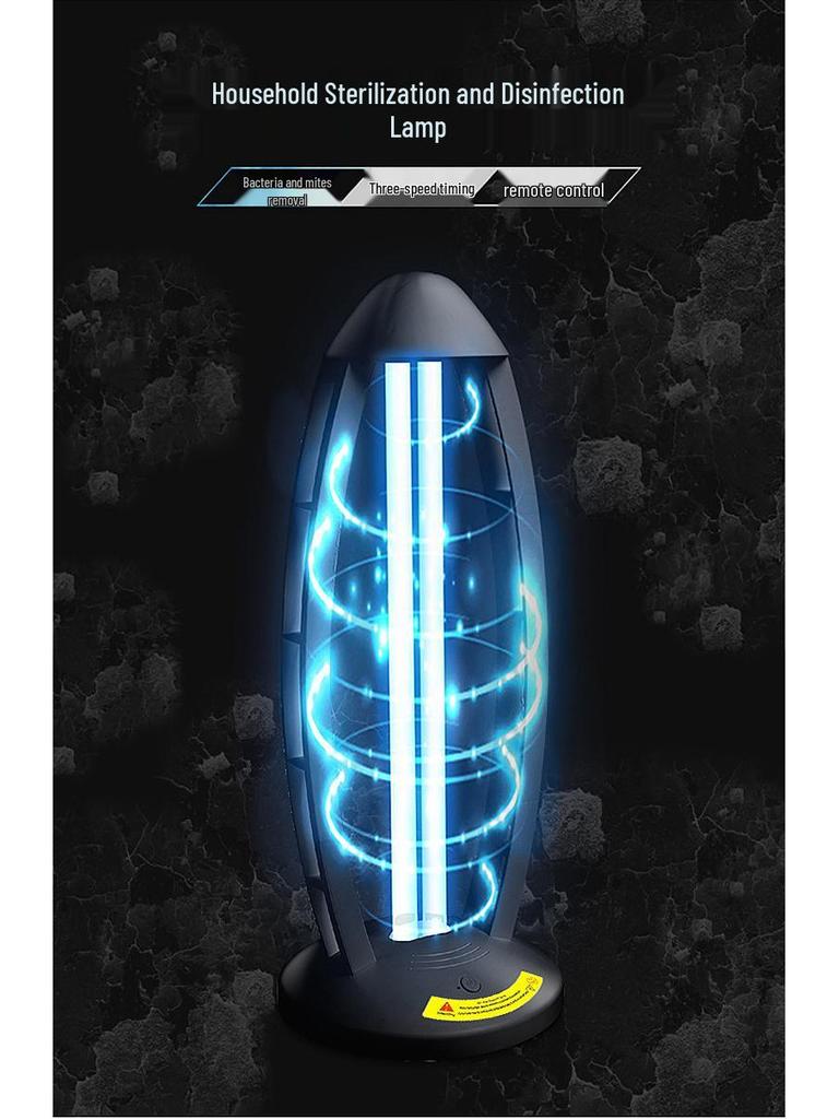 38W Portable UVC Sterilizing Lamp with Remote Control and Timer