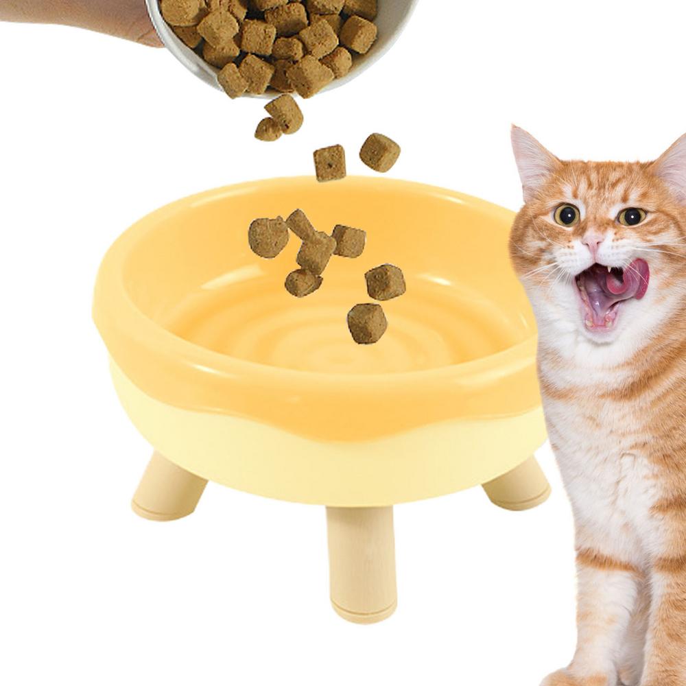 Tilted Elevated Bowl Donut Design Elevated Cat Bowls For Food And Water L Stress Free Backflow Prevention Free Anti-Slip