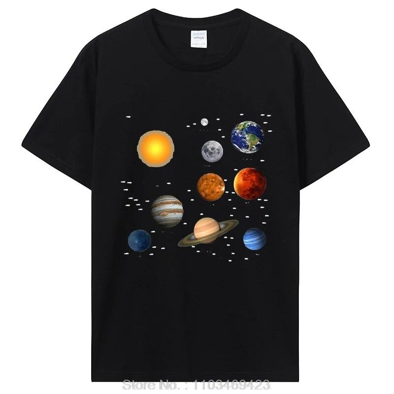 Футболка «Наша Солнечная система», научное образование, футболка с рисунком «Любитель космоса», одежда для астрономии, короткие блузки, подарочная одежда для хобби L