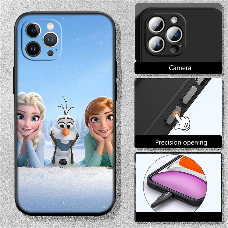 RT49 Frozen Olaf Elsa Anna Phone Case for iPhone 7 8 11 12 13 14 15 16 17 16E XS Pro Max XR X SE Air