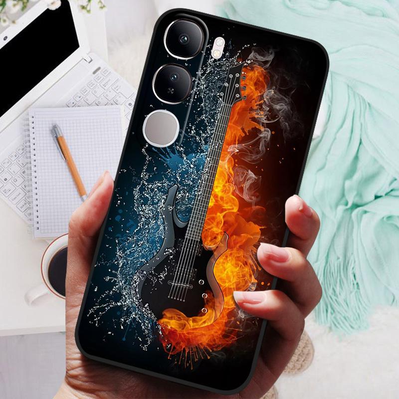 Vivo V40 Lite IDN V40SE Y200 Y300 Telefon Kılıfı Arka Kapak Moda Çiçek Kelebek Yumuşak TPU Kılıflar Vivo V 40 Lite V40 SE İçin