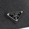 Prada Metal Triangle Logo Six Slot Leather Card Holder Women Card Holder Black 1MC025_QHH_F0632