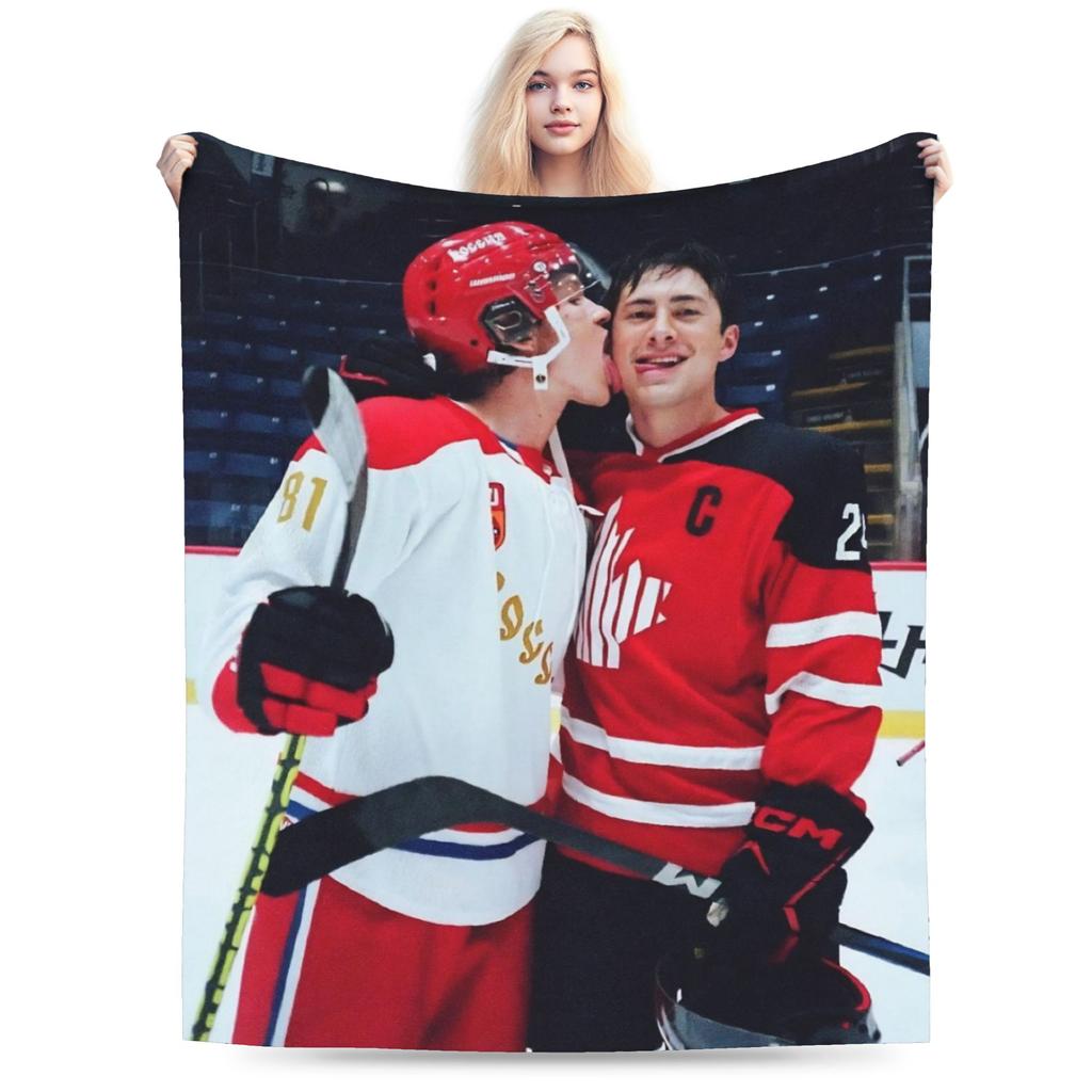 Kiss Heated Rivalry Fleece Throw Blankets Hollanov Blanket for Bed Bedroom Lightweight Bedding Throws