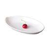 Qianxing A8 White Melamine Boat-Shaped Serving Plates