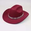 European and American Men's and Women's Western Cowboy Top Hats, Colored Diamonds, Gems, Hollow Felt Hats, Stage Performances, Festival Jazz Hats