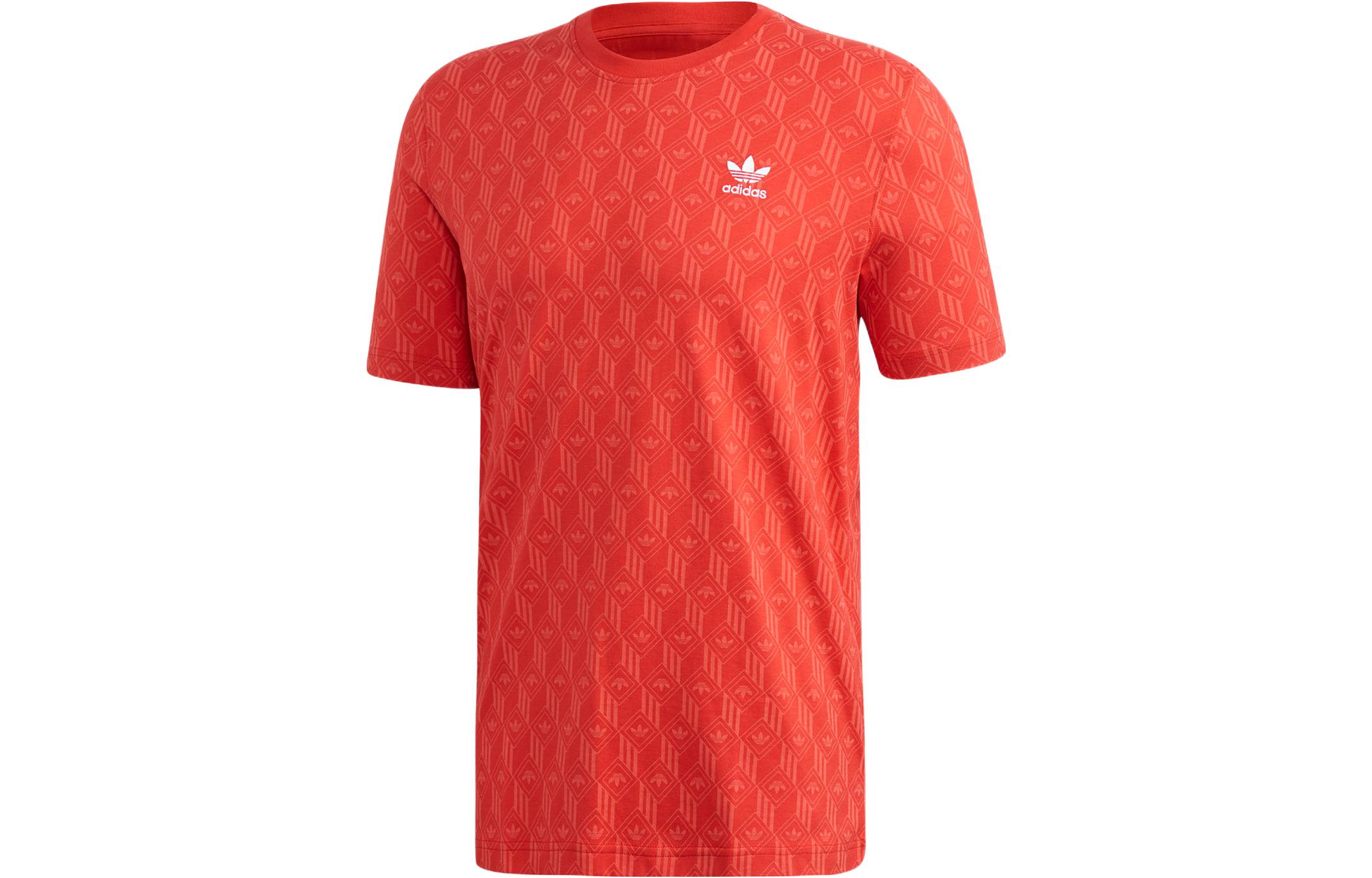 Adidas Originals Mono Allover Print T Shirt Men s Orange FM3426 M