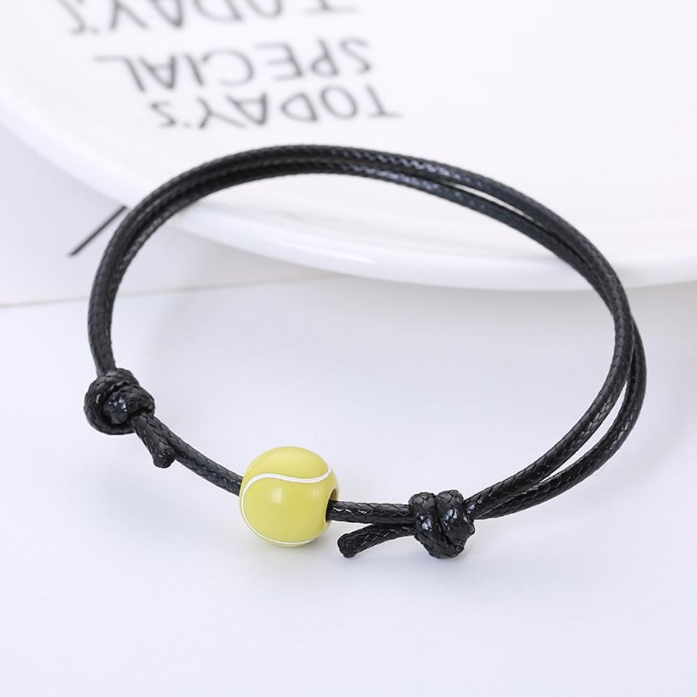 7Pcs Sports Ball Bracelet Basketball Soccer Volleyball Rugby Baseball Tennis Beads Bracelets Adjustable Inspirational
