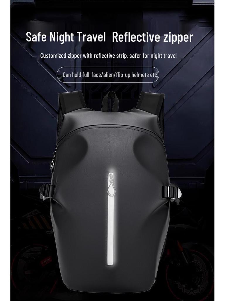 Motorradhelm-Rucksack auf Lager: Wasserabweisend, Großes Fassungsvermögen für Männer & Frauen, Ideal für Radfahren & Touren.