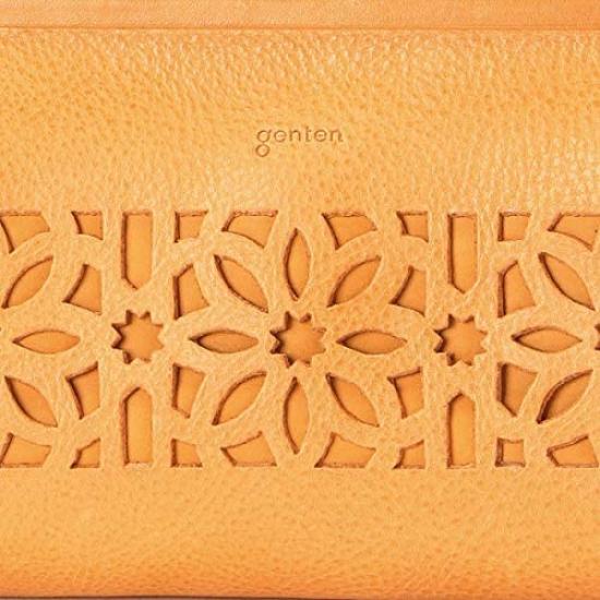 Long Clasp Wallet Cutwork Yellow [Genten]