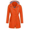 Women Solid Rain Jacket Outdoor Hoodie Waterproof Hooded Raincoat Windproof Tops