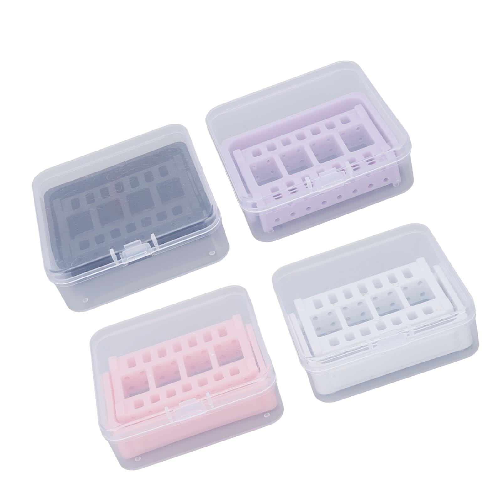 

4 шт. подставка для держателя сверл для ногтей домашний салон пылезащитный органайзер для хранения сверл для ногтей