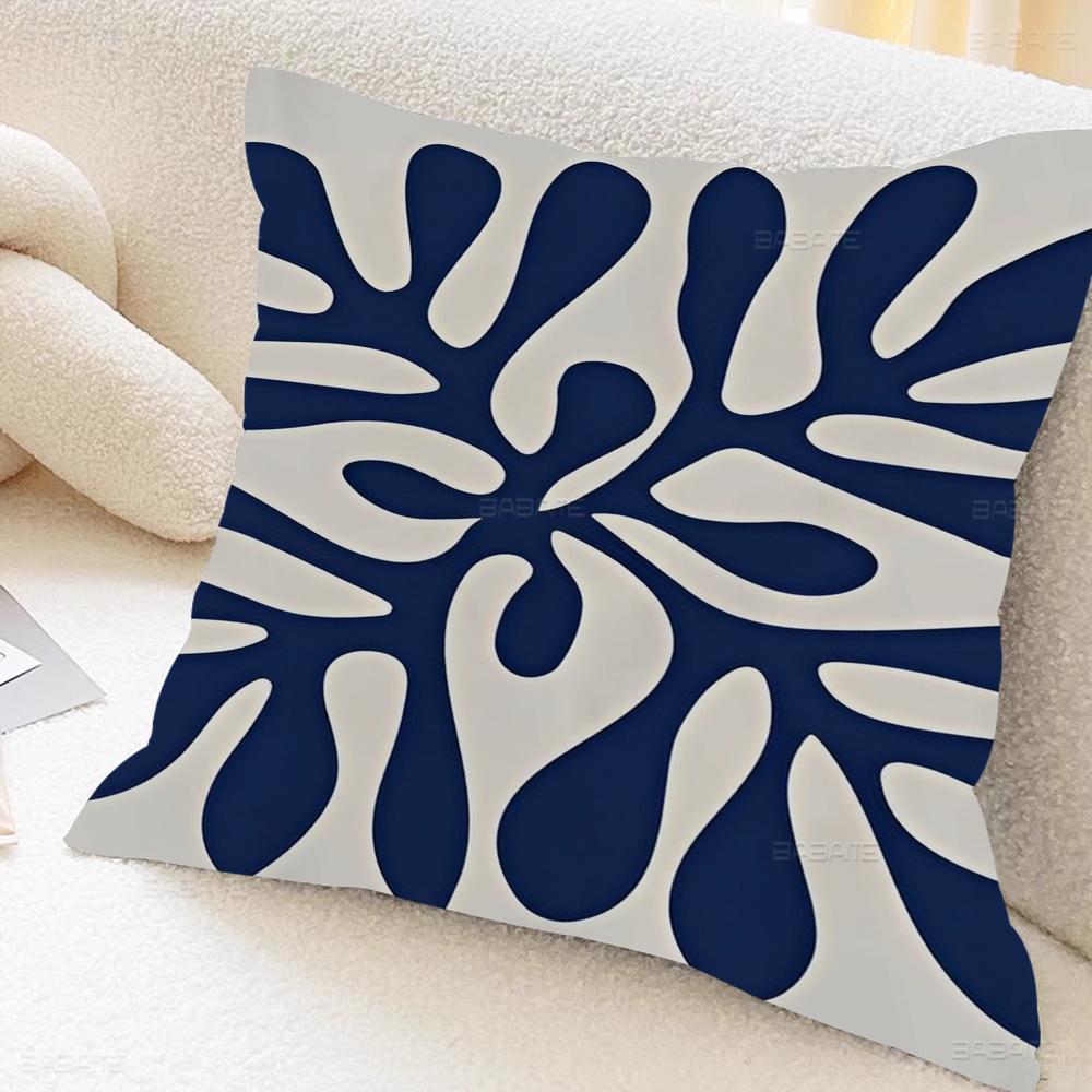 Matisse Flowers Leaf Pillow Covers Cartoon Sofa Decorative Home Double-sided Printing Short Plush Cute Cushion Cover