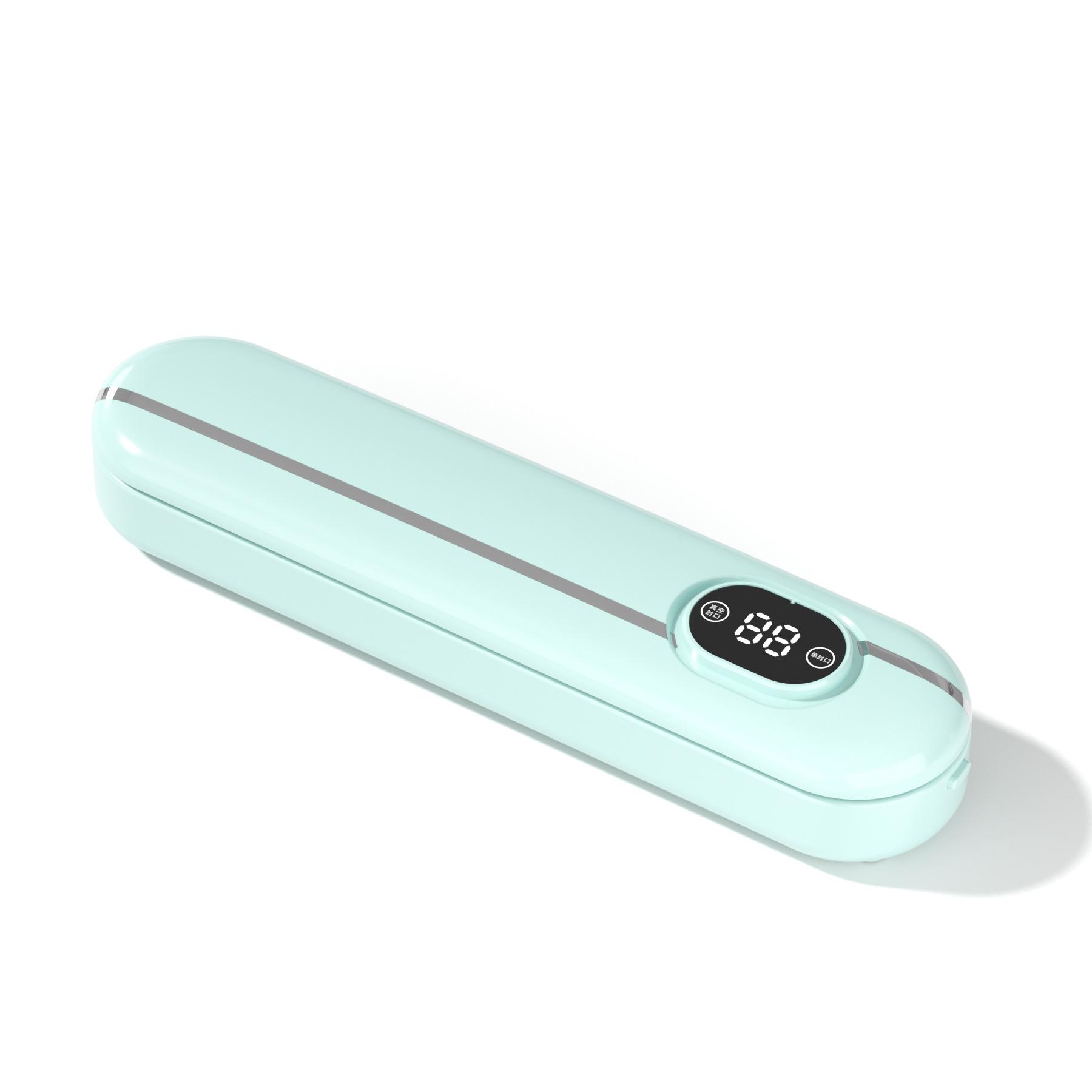 

Автоматический цифровой вакуумный упаковщик для сохранения сухих и влажных продуктов Sealer with 10 Bags зелёный