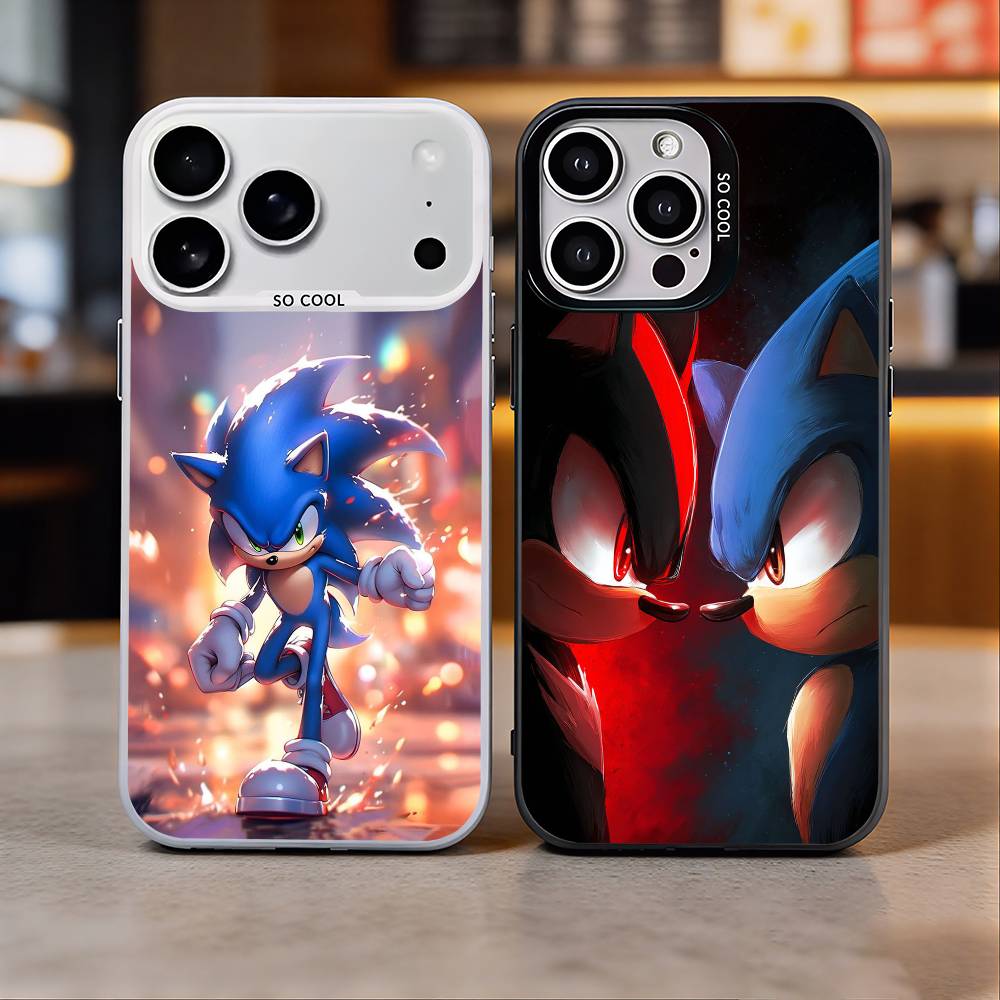 Game S-Sonic The H-Hedgehog Phone Case For iPhone 17,16,15,14,13,12,11 Plus,Pro Max,Colored Silver Phone Case