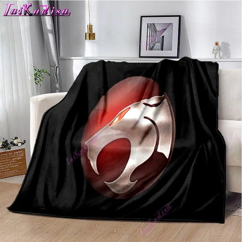 Thundercats Throw Blanket Cartoon Soft Cover Lightweight Warm Cartoon Blankets for Kidsroom Bedroom