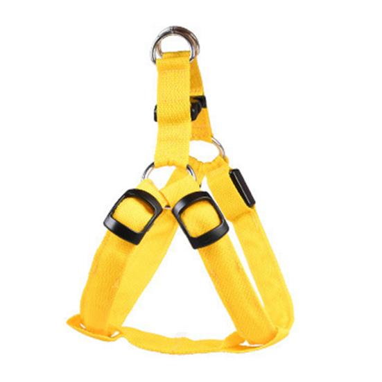 LED Pet Harness USB Rechargeable Light Up Dog Harness 3 Lighting Modes Adjustable Glow-in-The-Dark Safety Vest for Night Walking Medium Large Dogs